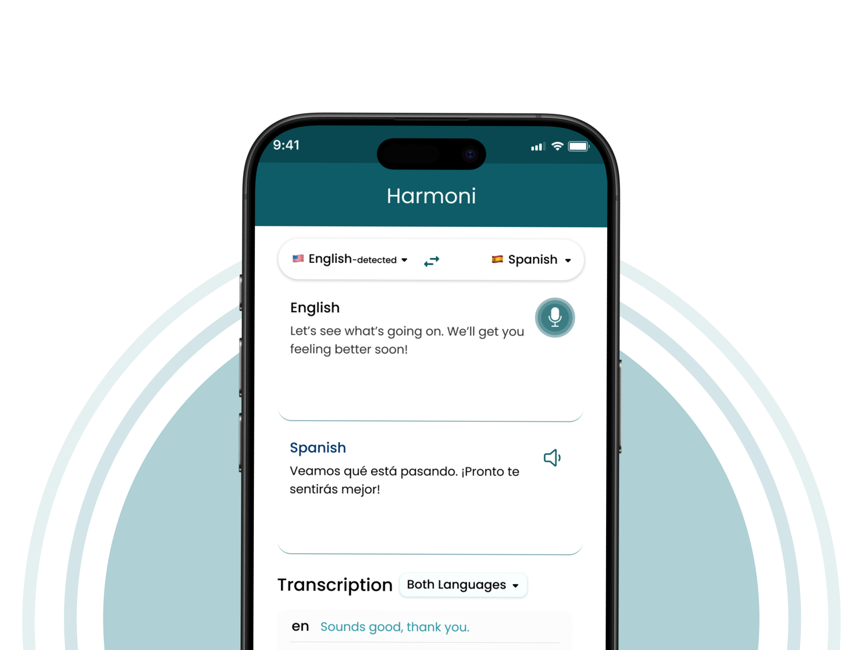 Real-time medical translation graphic